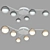 Agder C: Stylish Glass Pendant Chandelier 3D model small image 1