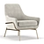 Elegant Coco Velvet Lounge Chair 3D model small image 3