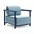 Elegant Bamboo Armchair: Perfect Blend of Style and Comfort 3D model small image 2