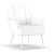 Elegant Velvet Accent Chair 3D model small image 4