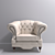 Elegant Vintage Armchair 3D model small image 1