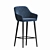 Onix Velvet Bar Stool: Sleek & Stylish 3D model small image 3