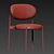 Elegant Verpan Dining Chair 3D model small image 3