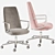 Pedrali ELINOR Velvet Executive Chair 3D model small image 2