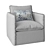 Stylish Freya Lounge Chair 3D model small image 1