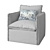 Stylish Freya Lounge Chair 3D model small image 2