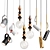 Elegant Pendant Lighting Set 3D model small image 1