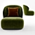 Elegant Pipe Lounge Chair 3D model small image 2