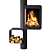 Exquisite Wood-Burning Steel Stove: GRAPPUS 3D model small image 3