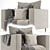 Modern Single Sofa: Stylish & Comfortable 3D model small image 3