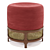 Elegant Velvet Pouf - Wood Tailors Club 3D model small image 2