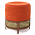 Elegant Velvet Pouf - Wood Tailors Club 3D model small image 5