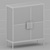 Sleek Wooden Wardrobe 3D model small image 2