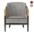 Luxury Asymmetric Armchair 3D model small image 5