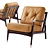 Mid-century Inspired Leather Chair 3D model small image 6