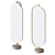 Glamorous Giove: Full-Length Mirror with Brass Base 3D model small image 4