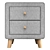 Modern Gray Bedside Sideboard 3D model small image 3