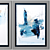 Azul I & II: Paper Painting, Framed Art by Novocuadro Art Company 3D model small image 2