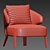 Sleek Comfort Embrace armchair 3D model small image 4