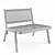 Modern Low Chair: FSC-Certified Meranti Wood with Rattan Seat 3D model small image 5