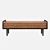 Ansa Charme Tan Bench: Stylish and Comfortable Seating Solution 3D model small image 1