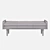 Ansa Charme Tan Bench: Stylish and Comfortable Seating Solution 3D model small image 4