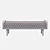 Ansa Charme Tan Bench: Stylish and Comfortable Seating Solution 3D model small image 5