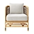 Naturally Elegant Marigny Rattan Chair 3D model small image 4