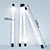 Sleek Satin Glass Floor Lamp 3D model small image 2