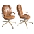 ErgoLux Leather Office Chair 3D model small image 1