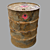 Rustic Barrel 3D Model with Peeling Paint 3D model small image 2