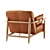 Luxury Leather Chair - Kershaw 3D model small image 3