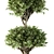 Lush Green Garden Decor - Set of 91 Topiary Balls 3D model small image 2