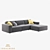 Modular Corner Sofa: OM Como | 300cm x 195cm x 72cm | Fabric Material 3D model small image 2