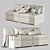 Luxury Velvet Custom Sofa 3D model small image 3
