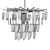 Murano Glass Chandelier: Silver Leaf Textured 3D model small image 2