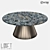 Elegant Metal and Marble Coffee Table 3D model small image 1