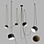 Sleek Aim 5 Pendant Light 3D model small image 1