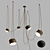 Sleek Aim 5 Pendant Light 3D model small image 2