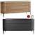 Poliform Gentleman Chest | Black Walnut & Matte Lacquer 3D model small image 1