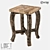 Stylish 35553 Wooden Stool 3D model small image 1