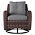  Stylish Rattan Armchair for 3 3D model small image 2