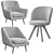 Elegant Set of Modern Armchairs 3D model small image 5