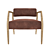 Vintage Velvet Lounge Chair 3D model small image 4