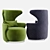 Elegant Stockholm Armchair: Comfort meets Style 3D model small image 1