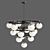 Alluria 16-Light Weathered Black Chandelier 3D model small image 1