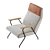 Handcrafted Quentin Leather Chair 3D model small image 4