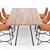 Elegant Dining Table Set 3D model small image 2