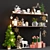 Festive Holiday Decor Set 3D model small image 3