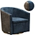 Elegant Swivel Armchair by Gamma 3D model small image 2